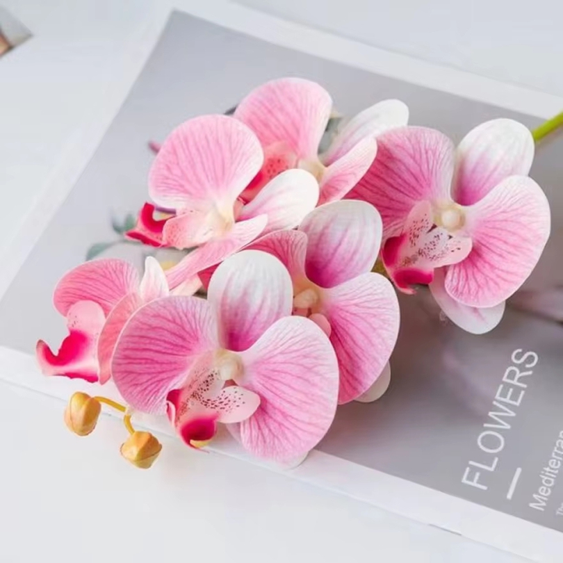 Flower Girl Basket - Bunga Buatan 3D Plastik Anggrek Kupu-kupu