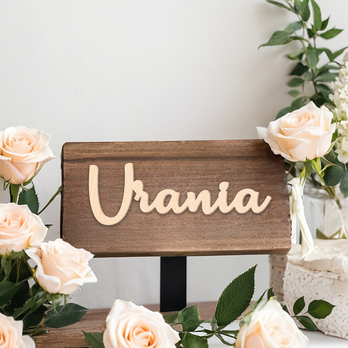 Wedding Shop - Papan nama kayu solid minimalis modern,