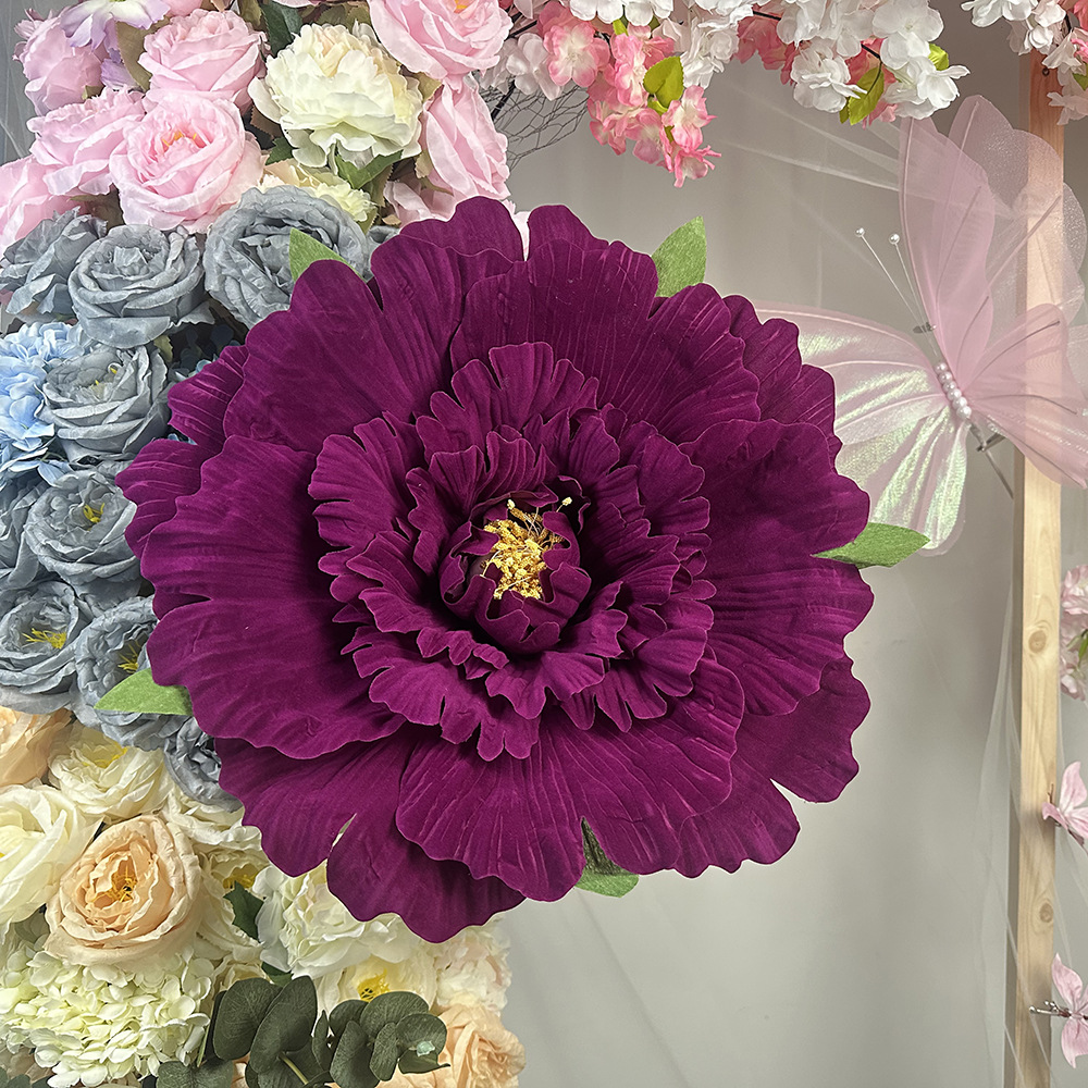 Wedding Hampers - Ornamen Peony Beludru Warna Solid untuk