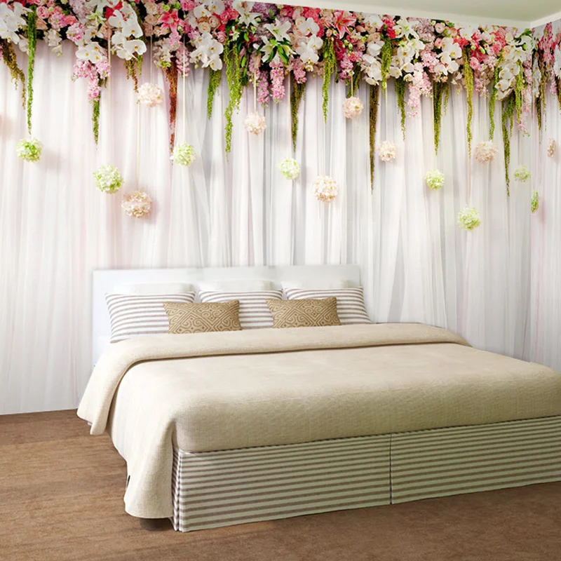 Wedding Backdrop Curtain - Kustom Dinding Kain Fashion Bunga Tirai