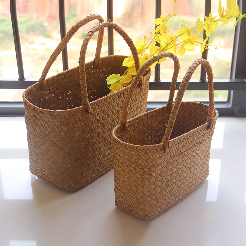 Flower Girl Basket - Seageed Keranjang Anyaman Keranjang Bunga Tas