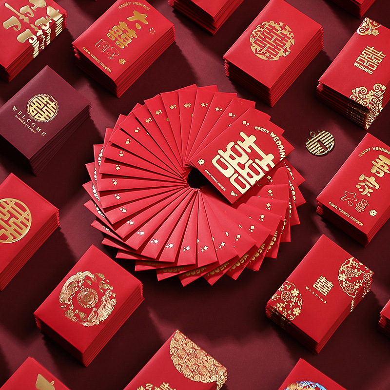 Wedding Envelopes - 50 buah amplop merah Tahun Baru