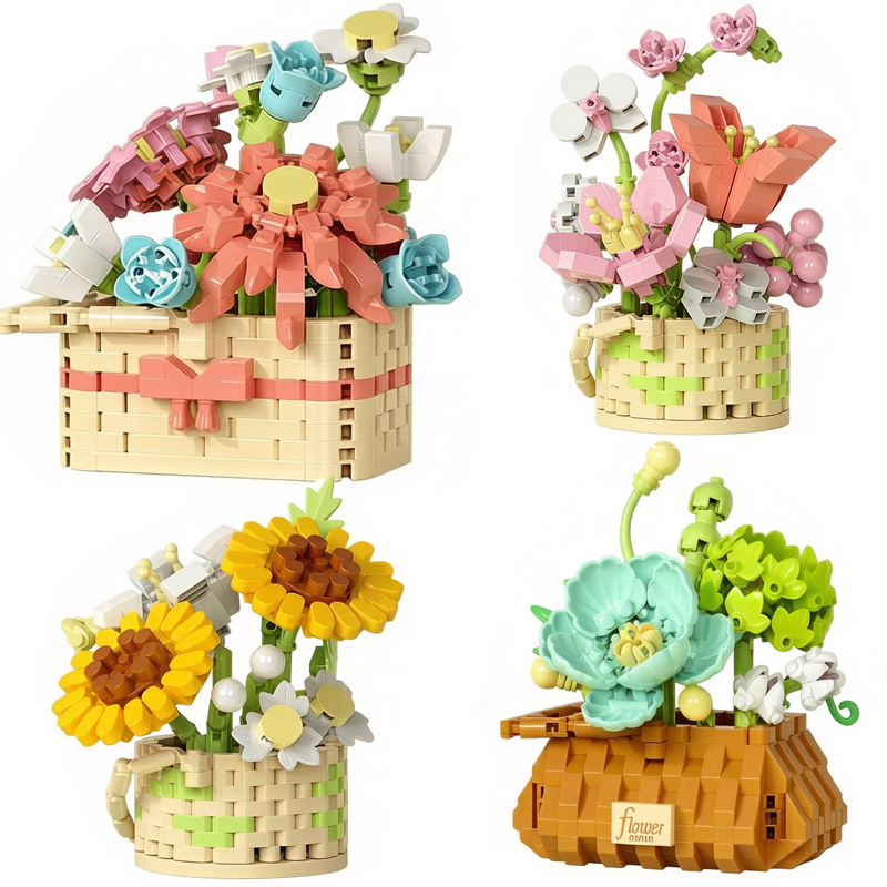 Wedding Hampers - Set Keranjang Bunga Blok Bangunan –