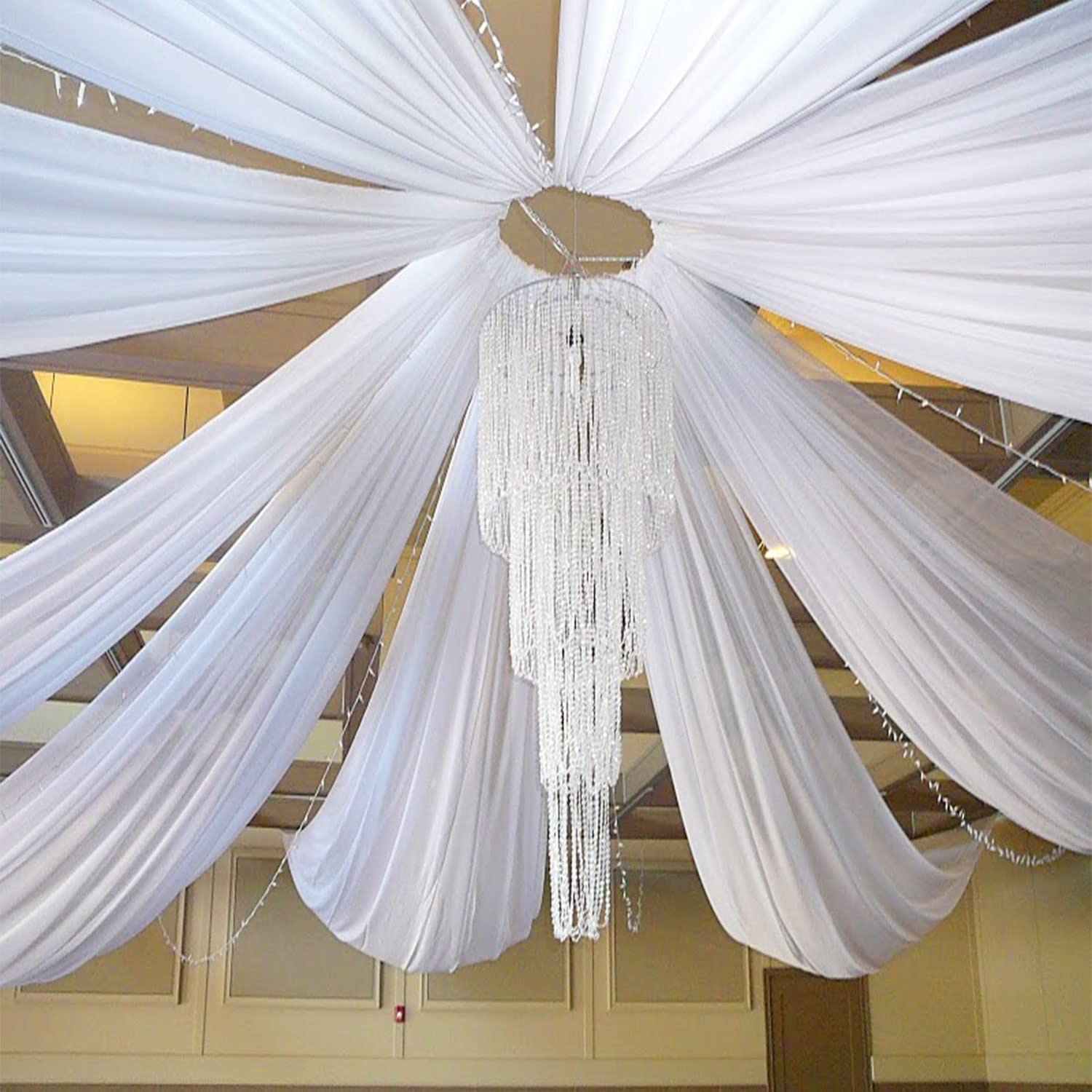 Wedding Backdrop Curtain - Tirai Tulle sifon tipis dekorasi atap,