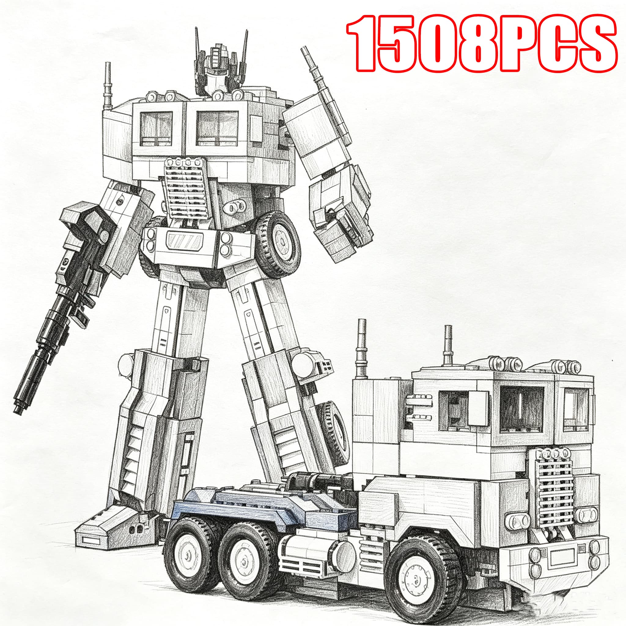 Wedding Job - BARU Skala 1:8 1508PCS Blok Bangunan