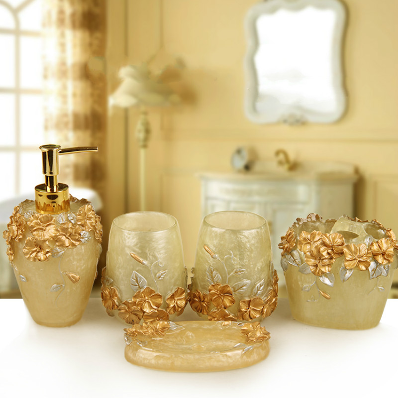 Wedding Bathroom Supply Kit - Perlengkapan Kamar Mandi Resin Embos Gaya
