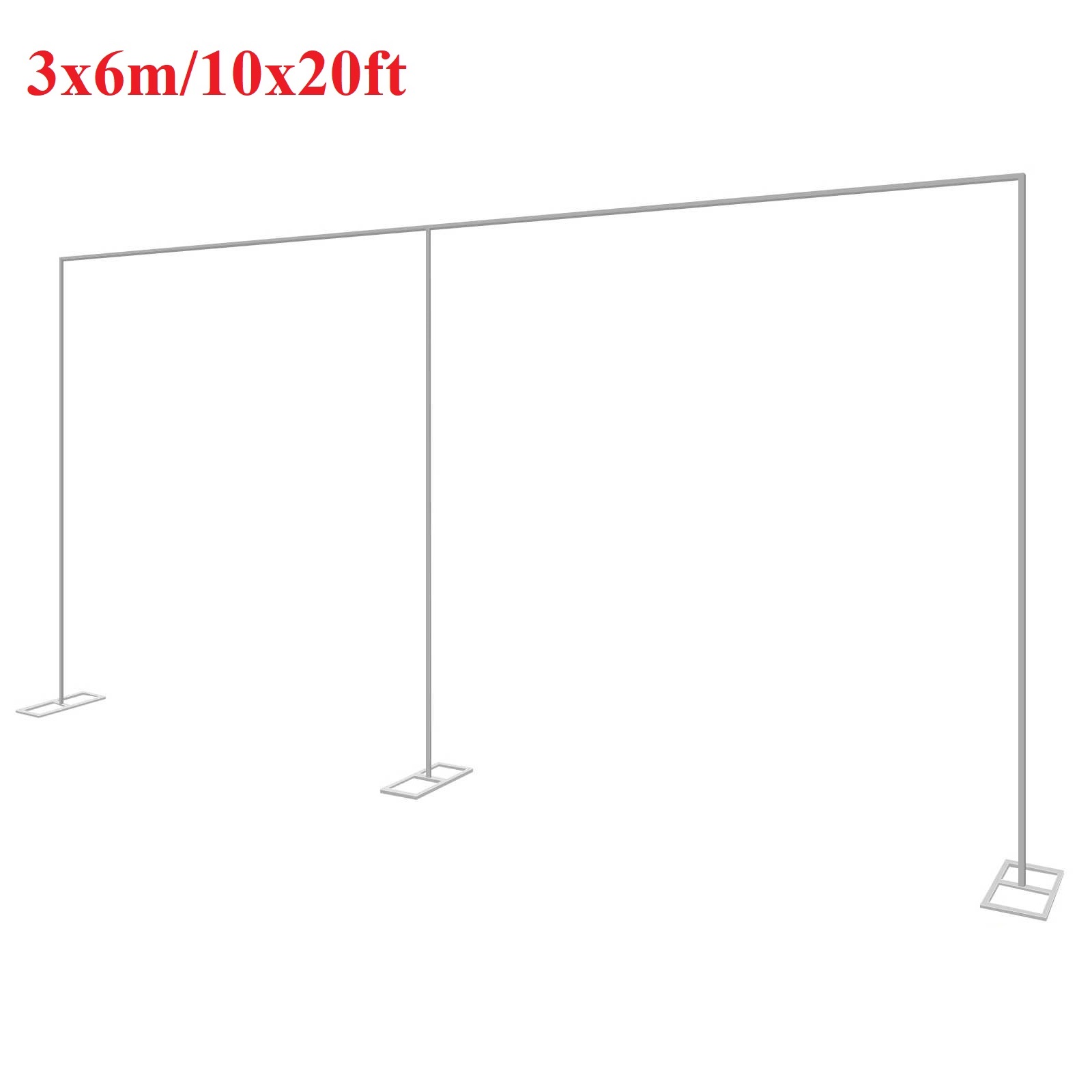 Wedding Backdrop Curtain - 3x6M/10x20ft Logam Pernikahan Lengkungan Berdiri Tugas