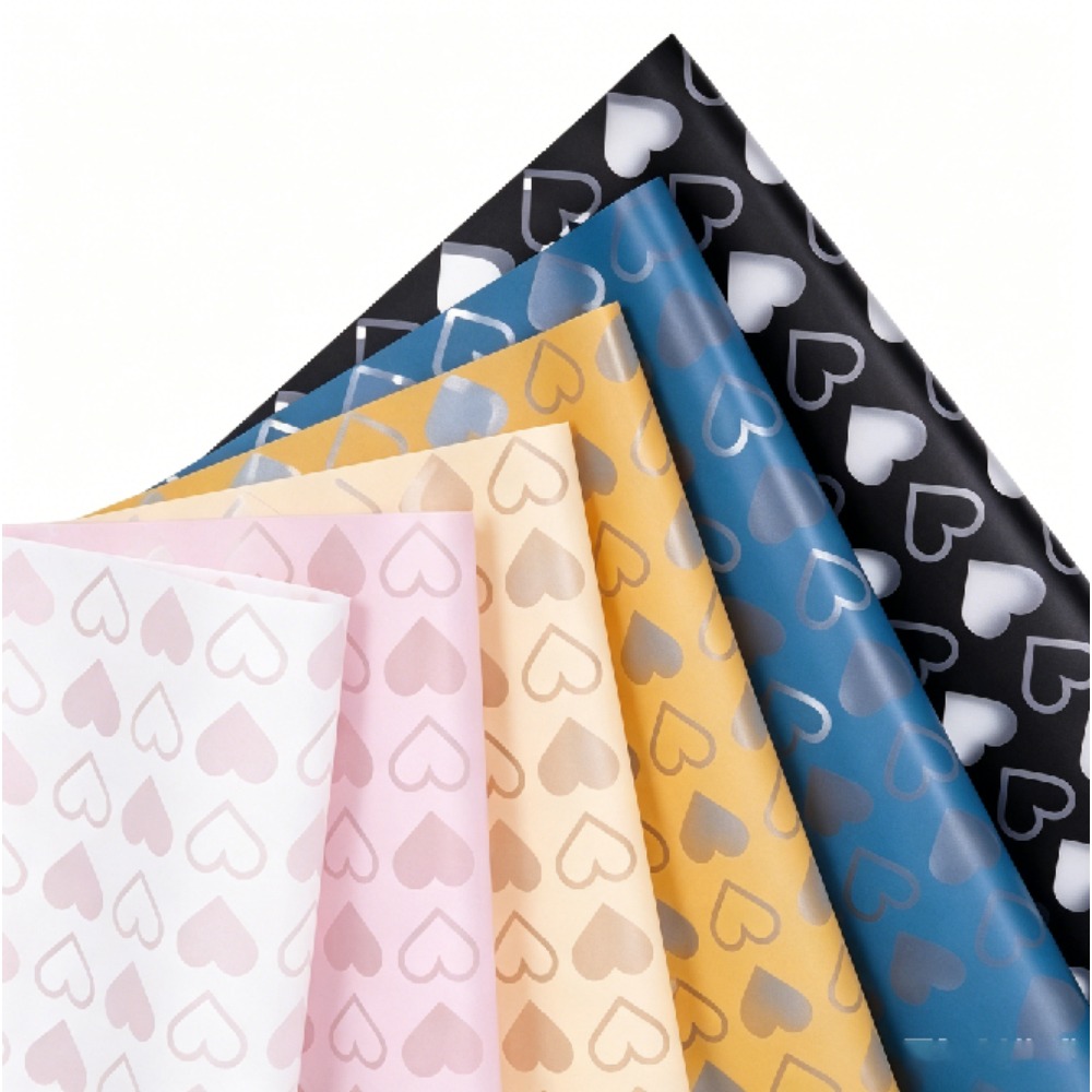 Good Floral & Wedding Decor Supply - Kertas Pembungkus Bunga Silver Heart Hansu
