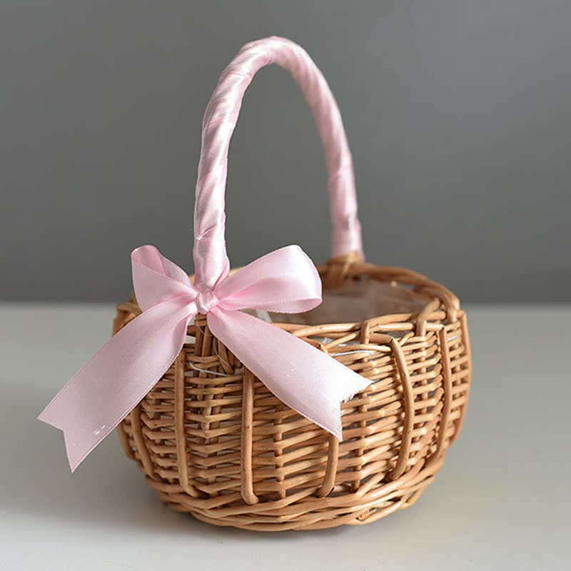 Flower Girl Basket - Rak penyimpanan buatan tangan, keranjang penyimpanan