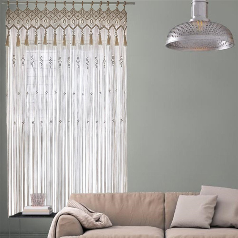Tirai pintu katun Macrame tenu - Wedding Backdrop Curtain ulasan dan harga