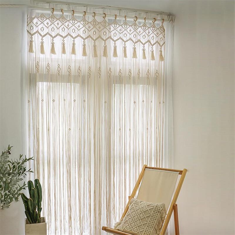 Tirai pintu katun Macrame tenu - Wedding Backdrop Curtain ulasan dan harga