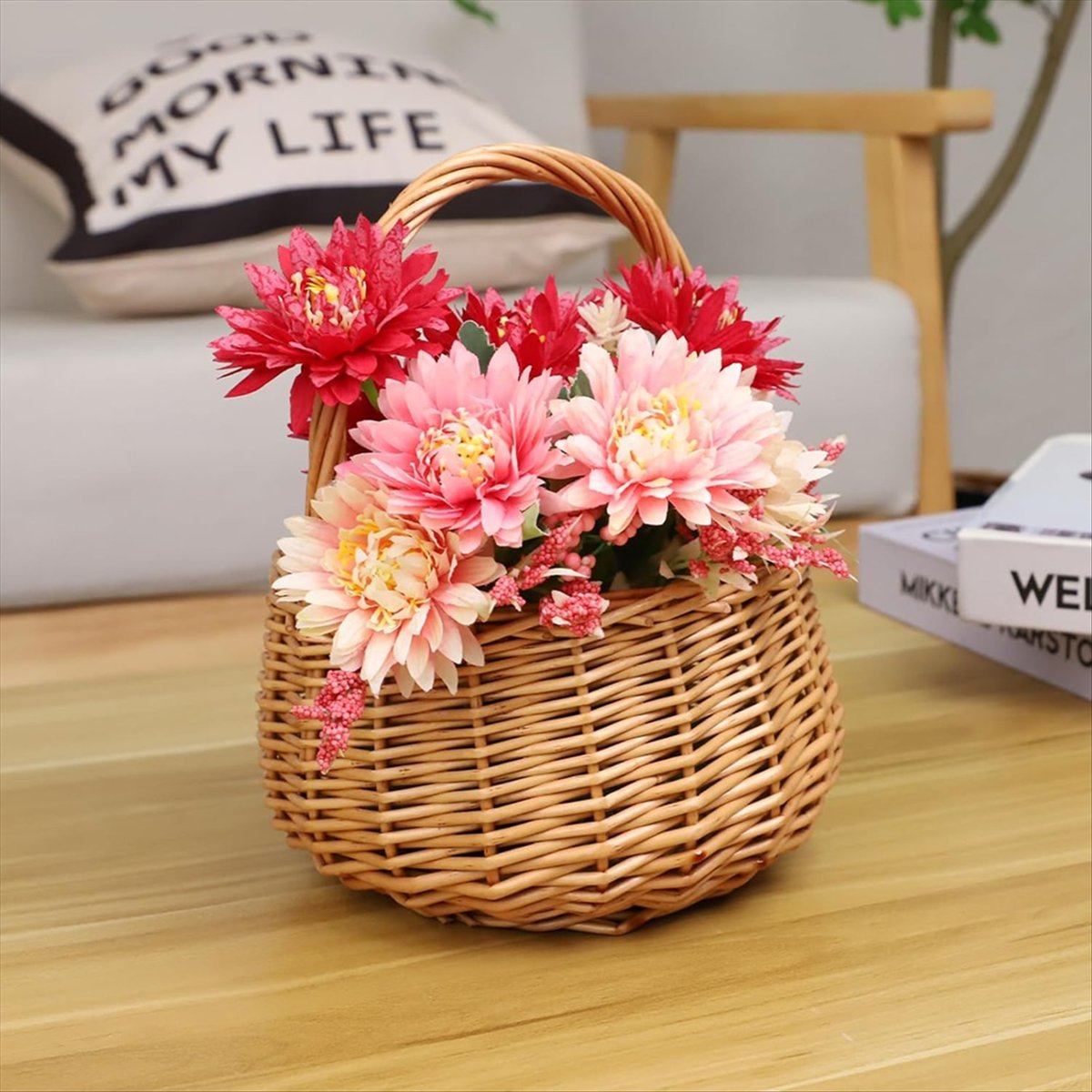 Keranjang Piknik Anyaman denga - Flower Girl Basket ulasan dan harga
