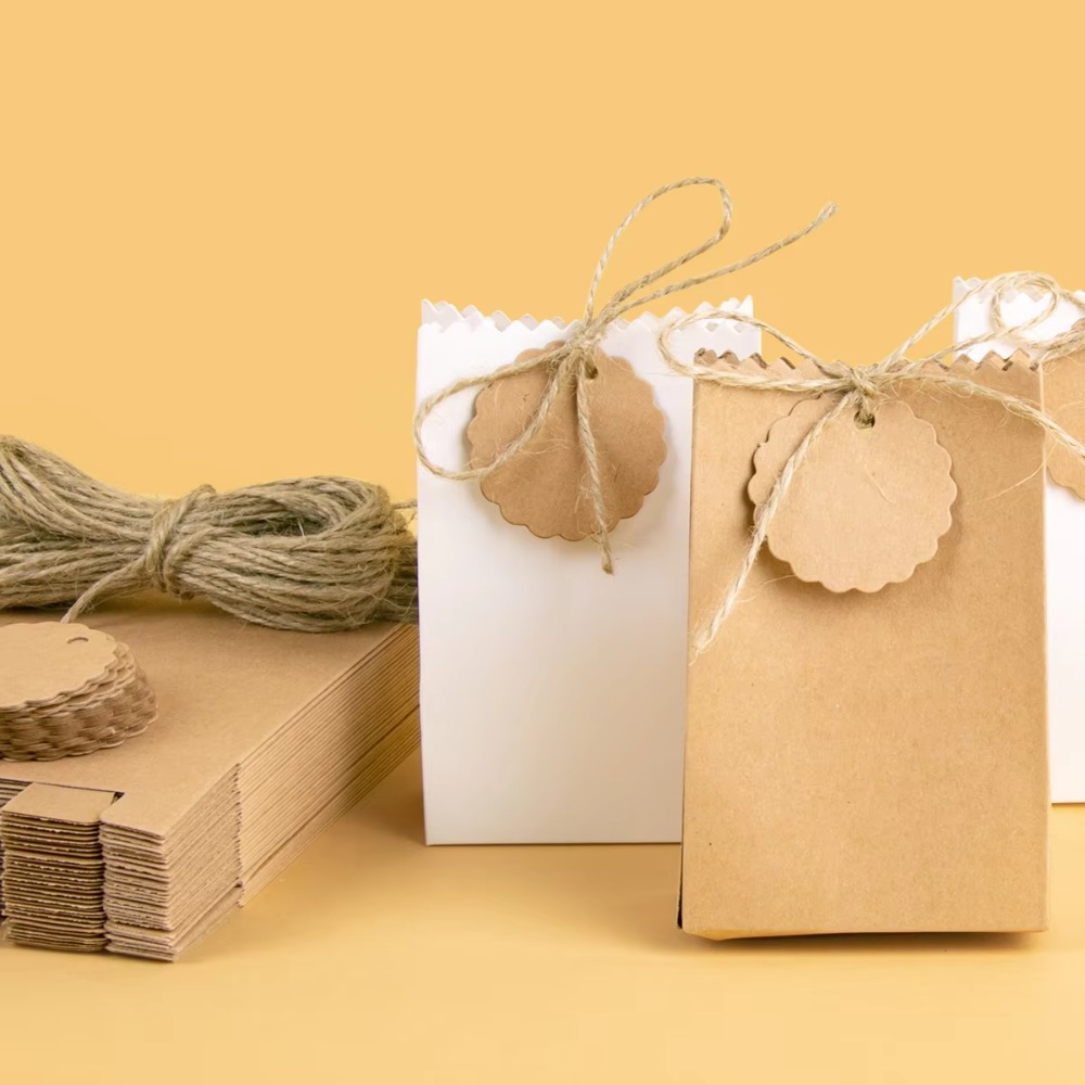 Kotak Hadiah Kertas Kraft Retr - Wedding Packaging ulasan dan harga