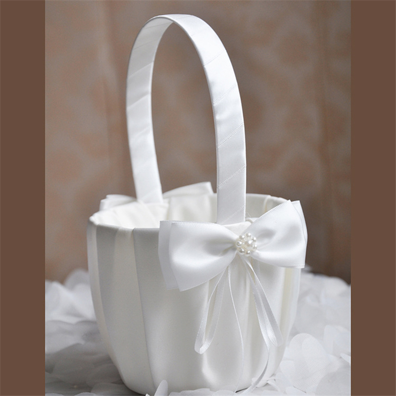 Keranjang Bunga Putih Mutiara  - Wedding Hampers ulasan dan harga