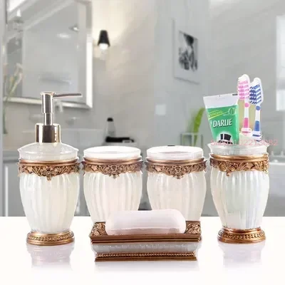 Aksesori Kamar Mandi Set Lima  - Wedding Bathroom Supply Kit ulasan dan harga