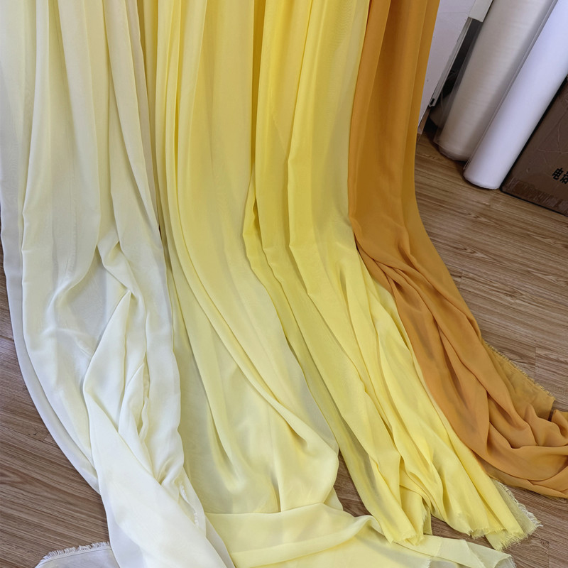 Kain sifon kuning putih dekora - Wedding Backdrop Curtain ulasan dan harga
