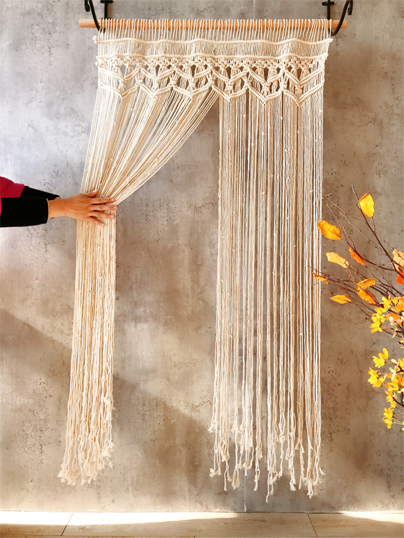 Tenun tangan Bohemia Macrame k - Wedding Backdrop Curtain ulasan dan harga