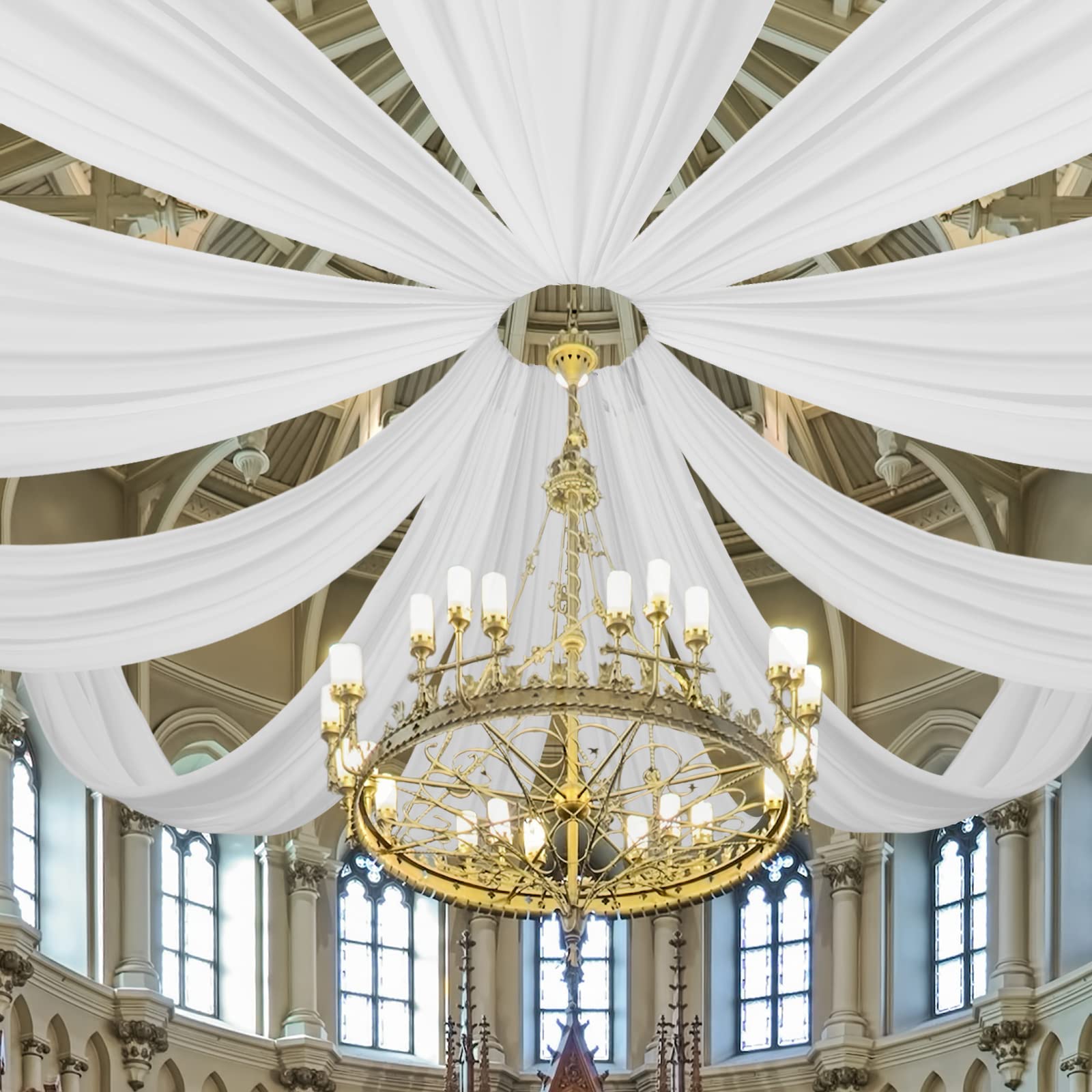 Tirai Tulle sifon tipis dekora - Wedding Backdrop Curtain ulasan dan harga