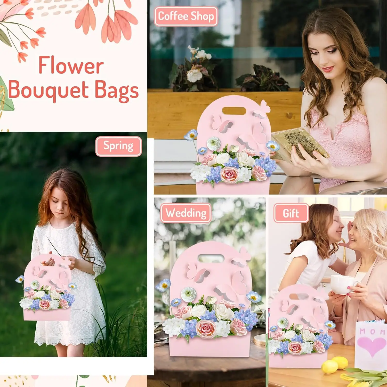 1/5/10 Buah Kotak Bunga Kupu-k - Wedding Hampers ulasan dan harga