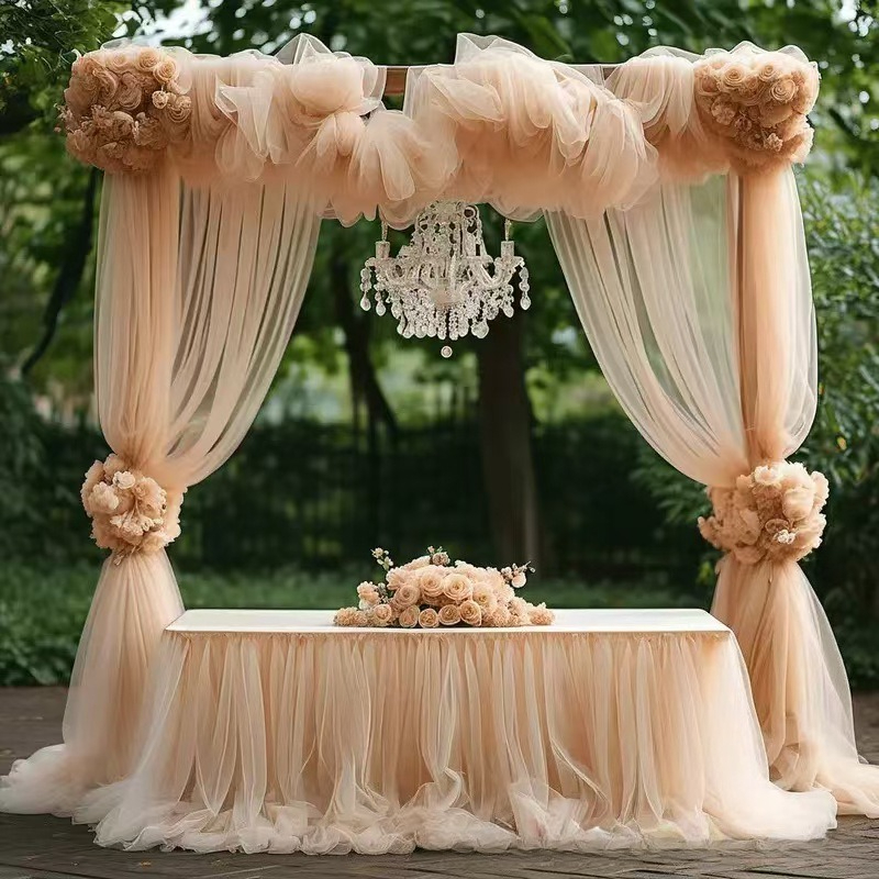 Kain Tirai Lengkung Pernikahan - Wedding Backdrop Curtain ulasan dan harga