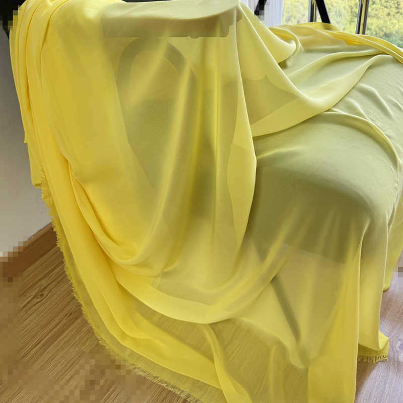 Kain sifon oranye kuning dekor - Wedding Backdrop Curtain ulasan dan harga