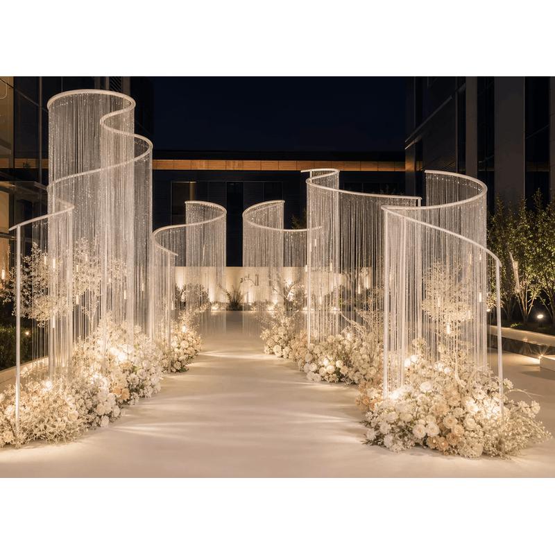 Gapura Besi Bentuk S Mewah 240 - Wedding Backdrop Curtain ulasan dan harga