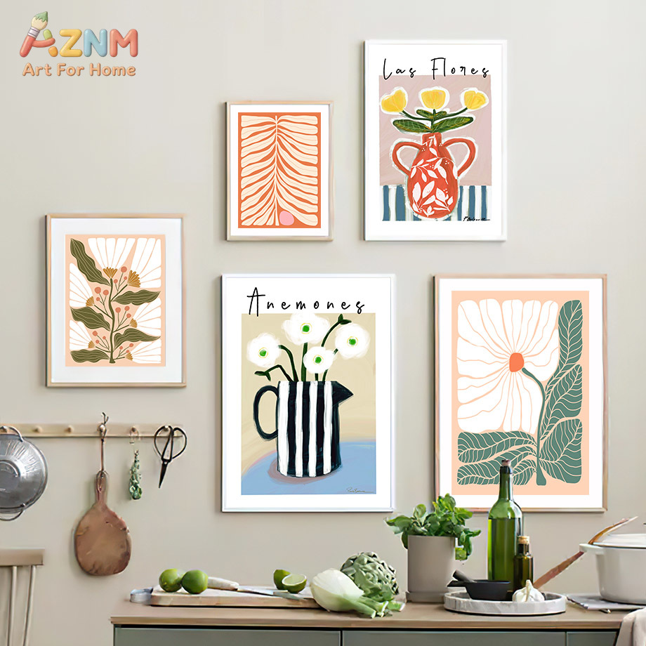 AZNM Seni Dinding Kanvas Bunga - Flower Girl Basket ulasan dan harga