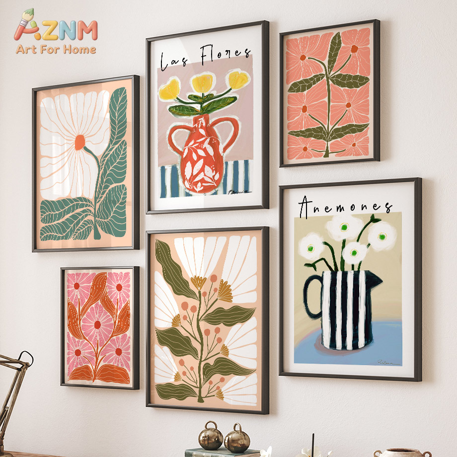 AZNM Seni Dinding Kanvas Bunga - Flower Girl Basket ulasan dan harga