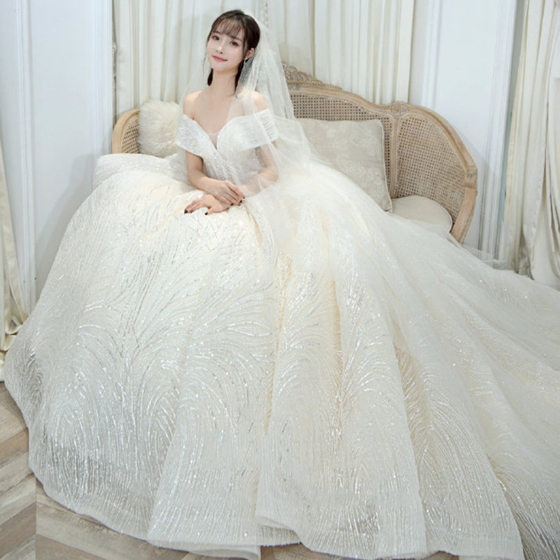 Gaun Pengantin Payet Mewah Gau - Wedding Fx ulasan dan harga